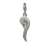 Silberdream Pendentif À Breloque Aile Zircone Blanche En Argent 925 Pour Femme Gsc574w