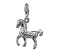Silberdream Pendentif À Breloque Cheval Blanc Zircone Argent 925 Pour Femme Gsc570w