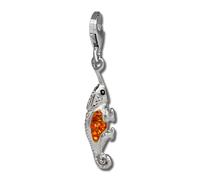 Silberdream Pendentif À Breloque Iguane Orange Zircone Argent 925 Pour Femme Gsc535o
