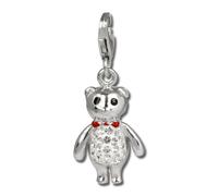 Silberdream Pendentif À Breloque Ours Blanc Zircone Argent 925 Pour Femme Gsc504w
