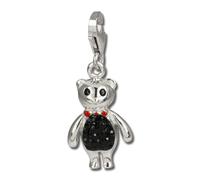 Silberdream Pendentif À Breloque Ours Noir Zircone Argent 925 Pour Femme Gsc504s