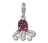 Silberdream Pendentif À Breloque Pieuvre Violet Zircone Argent 925 Pour Femme Gsc517v