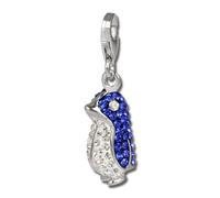 Silberdream Pendentif À Breloque Pingouin Bleu Zircone Argent 925 Pour Femme Gsc533b