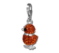 Silberdream Pendentif À Breloque Poussin Orange Zircone Argent 925 Pour Femme Gsc522o