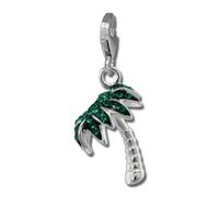 Silberdream Pendentif À Breloque Vert 3d Palmier Zircone Argent 925 Pour Femme Gsc548g