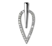 Silberdream Pendentif Chaîne Feuille Argent 925 Zircone Paillettes Blanches Sdh403w