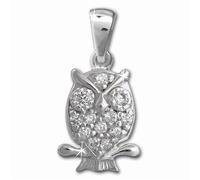 Silberdream Pendentif Chaîne Hibou Argent 925 Plaqué Or Rose Paillettes Sdh8001w