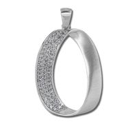Silberdream Pendentif Chaîne Ovale Zircone Argent Sterling 925 Mat Sdh401w