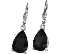 SilberDream Pendentif d'oreille noir Boucles d'oreilles argent sterling larme Femme D2SDO520S