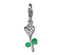 Silberdream Pendentif Femme Argent 925 Charm Blanc Vert Zircone Rose Gsc530w
