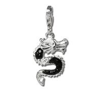 Silberdream Pendentif Femme Argent 925 Charm Dragon Noir Zircone Gsc524s