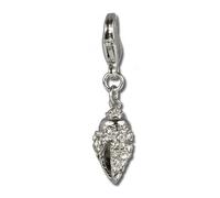 Silberdream Pendentif Femme Breloque Coquillage Blanc Zircone Argent Gsc202