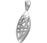 SilberDream Pendentif Femme Ovale 925 Argent Zirconia Collier D2SDH433W