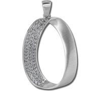 SilberDream Pendentif pour femme Bijoux en argent Ovale Zirconia mat D2SDH401W