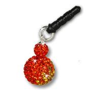 Silberdream Pendentif Téléphone Portable Boule Zircone Orange Argent 925 Gst002o
