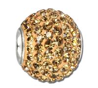 Silberdream Perle Marron Brillant Zircone Argent Vrai 925 Femme Gsb206