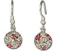 SilberDream rose Boucles d'oreilles Fleur Zirconia 925 Argent Boucles d'oreilles GSO301