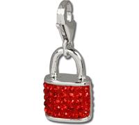 SilberDream rouge Charm Château Zirconia Femme 925 Argent Pendentif Charms GSC514R