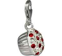 SilberDream rouge Charm Muffin Zirconia Femme 925 Argent Pendentif Charms GSC526R