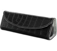 SilberDream Sac à bijoux en cuir noir Étui de voyage Rangement pour bijoux LB173S