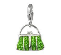 Silberdream Sac À Breloques Vert Clair Grand Pendentif Femme En Argent Zircone Cubique Gsc559l
