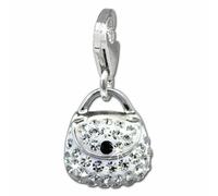 Silberdream Sac Breloque Blanc Petit Pendentif Femme Argent 925 Zircone Gsc558w