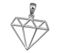 SilberDream SDH8200J Pendentif en forme de diamant en argent sterling 925 sans nickel pour femme