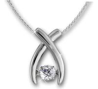 SilberDream SET Chaîne Pendentif Zirconia mobile ARGENT Croix DSK103W