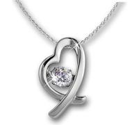 SilberDream SET Chaîne Pendentif Zirconia mobile ARGENT Cœur DSK102W