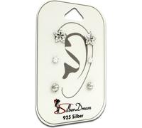 SilberDream Set de 3 boucles d'oreilles Boucles d'oreilles 925 Argent Zirconia Femme SDS607WJ