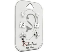 SilberDream Set de 3 boucles d'oreilles Boucles d'oreilles 925 Argent Zirconia Femme SDS610WJ
