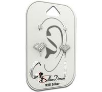 SilberDream Set de 3 boucles d'oreilles Boucles d'oreilles 925 Argent Zirconia Femme SDS612WJ