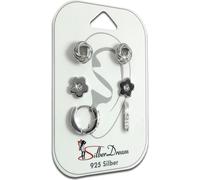 SilberDream Set de 3 boucles d'oreilles Boucles d'oreilles 925 Argent Zirconia Femme SDS616WJ