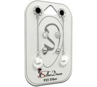 SilberDream Set de 3 boucles d'oreilles Boucles d'oreilles 925 Argent Zirconia Femme SDS617WS