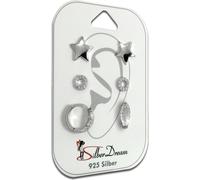 SilberDream Set de 3 boucles d'oreilles Boucles d'oreilles 925 Argent Zirconia Femme SDS620WJ