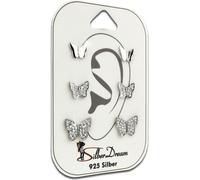 SilberDream Set de 3 boucles d'oreilles Boucles d'oreilles 925 Argent Zirconia Femme SDS622WJ