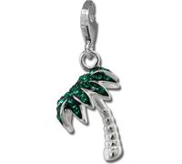 SilberDream vert Charm 3D Palmier Zirconia Femme 925 argent Pendentif Charms GSC548G