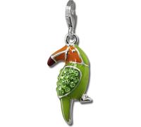 SilberDream vert orange Charm Toucan Zirconia 925 argent Pendentif à breloques GSC545L