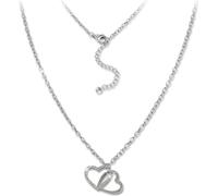 SilberDream Zirconia Collier 44cm 925 Bijoux en argent Cœurs reliés GSK409W