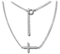 SilberDream Zirconia Collier 46cm 925 Bijoux en argent Croix argent GSK402W
