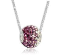 SilberDream Zirconia Set Chaîne Bead Argent blanc violet GSS031