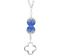 SilberDream Zirconia Set chaîne pendentif perle argent bleu blanc GSS008