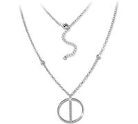 SilberDream Zirkonia Collier 925 Argent véritable 45cm Rond Femme Bijoux D2GSK413W