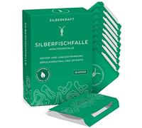 Silberkraft Lot de 10 pièges à poissons argentés,Effet immédiat et long terme,Pour lutter contre les poissons d'argent,Piège de surveillance,Anti-poisson argenté, la chambre à coucher, etc.