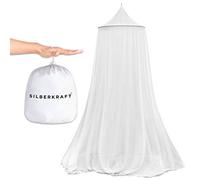 Silberkraft Moustiquaire XXL pour lit double, avec ouverture zippée, crochet adhésif, convient pour les voyages et la maison, filet à mailles fines, avec sac de rangement