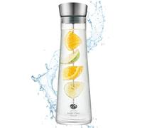 SILBERTHAL Bouteille En Verre Avec Couvercle Verseur En Inox - Infuseur Amovible - 1 litre - Pichet Eau Infusée Detox