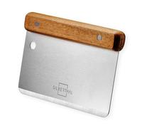 SILBERTHAL Carte à pâte en acier inoxydable 16 cm grande - Racloir à pâte pour pain, pizza, légumes - Couteau à pâte pour portionner, couper et racler facilement