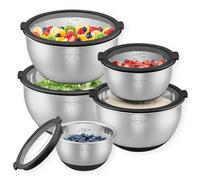 SILBERTHAL Lot de 5 Saladiers Inox avec Couvercles Hermétiques