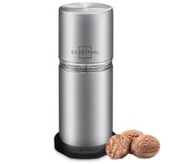 SILBERTHAL Moulin à Muscade Manuel en Inox avec Socle | Réservoir pour 4 noix, meulage fin, arômes préservés