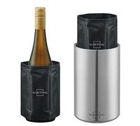 SILBERTHAL Refroidisseur De Bouteille Acier Inox - Seau à Vin Double Paroi - avec 2 Manchons - Rafraîchisseur de Bouteille Vin
